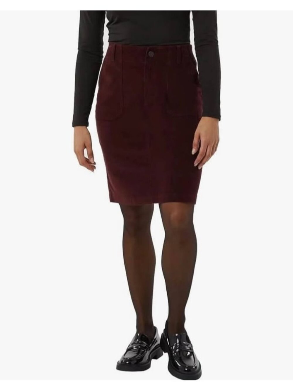 NWT 32 Degrees Burgundy Corduroy Mini Skirt sz S